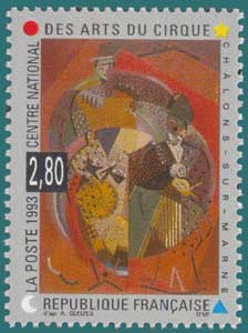 1993-Sc 2377-Cirque - 'The Clowns', Painting of Albert Gleizes (1881-1953);