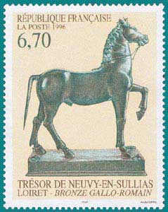 1996-Sc 2534-Gallo-roman Bronze Statue of Horse, Neuvy-en-Sullias