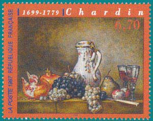 1997-Sc 2562-Jean-Baptiste Chardin (1699-1779), 'Grapes and Pomegranates'