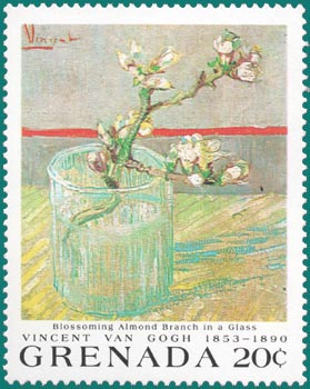 Van Gogh - Blossoming Almond Branch in a Glass, Arles March 1888, Van Gogh Museum, Amsterdam, JH-1361