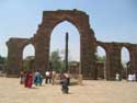 Iron pillar with Qutbuddin Screen in background
