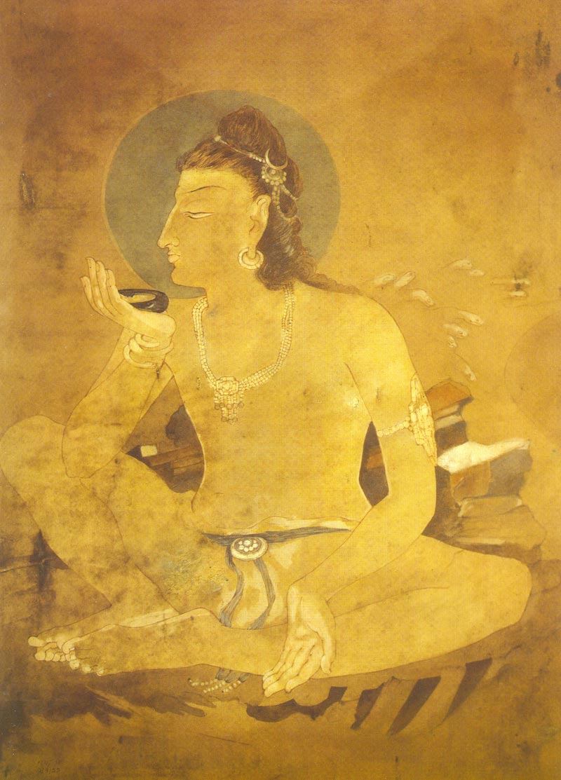 http://www.indiapicks.com/Indianart/Images/N_Bose_Siva_drinks_Poison.jpg