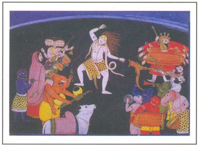 Pahadi Paintings - Shiva Dancing, Chamba, circa 1780-90, National Museum, New Delhi