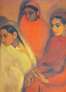 Amrita Sher-gil (1913-1941), Indian, Oil on Canvas, 66.5x92.8 cms, Three Girls, National Gallery of Modern Art, New Delhi, 