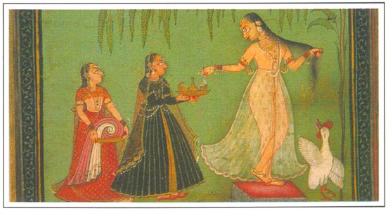 Rajasthani Paintings - Solah Shringar - Adornment, Kotah, circa 1770 A.D., National Museum, New Delhi