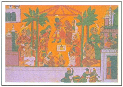 Pahadi Paintings - The marriage ceremony of Rama and Sita, Mandi, Shangri, circa 1750 A.D., National Museum, New Delhi