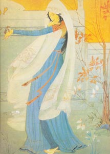 M.A.R.Chughtai (1899-1975),  Pakistani, Omar Khayyam, Wash and Tempera on Paper, 37.5x51.5 cm, National Gallery of Modern Art, New Delhi