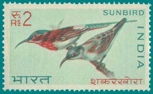 SG # 581 (1968), Crimson Sunbird (Aethopyga Siparaja)