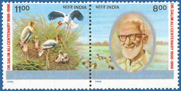 SG # 1685-86 (1996), Salim Ali, Northern Pintail (Anas Acuta) &  Red-crested Pochard (Ntta Rufina)